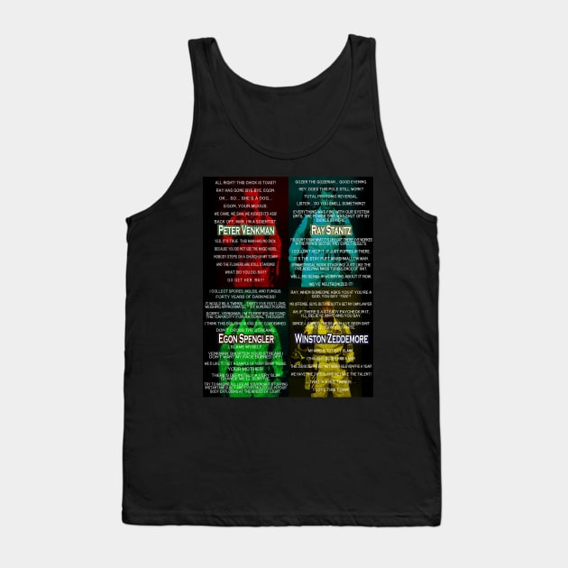 Best Lines of the Original Ghostbusters! Tank Top by richspuller